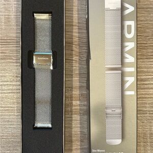 Garmin Silver Milanese Unisex Watch Strap